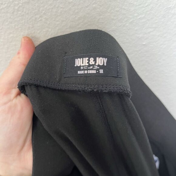 Jolie & Joy By FCT | Black Stretchy Pull On Pants Ankle Slits Flare Size 1X - Picture 6 of 7